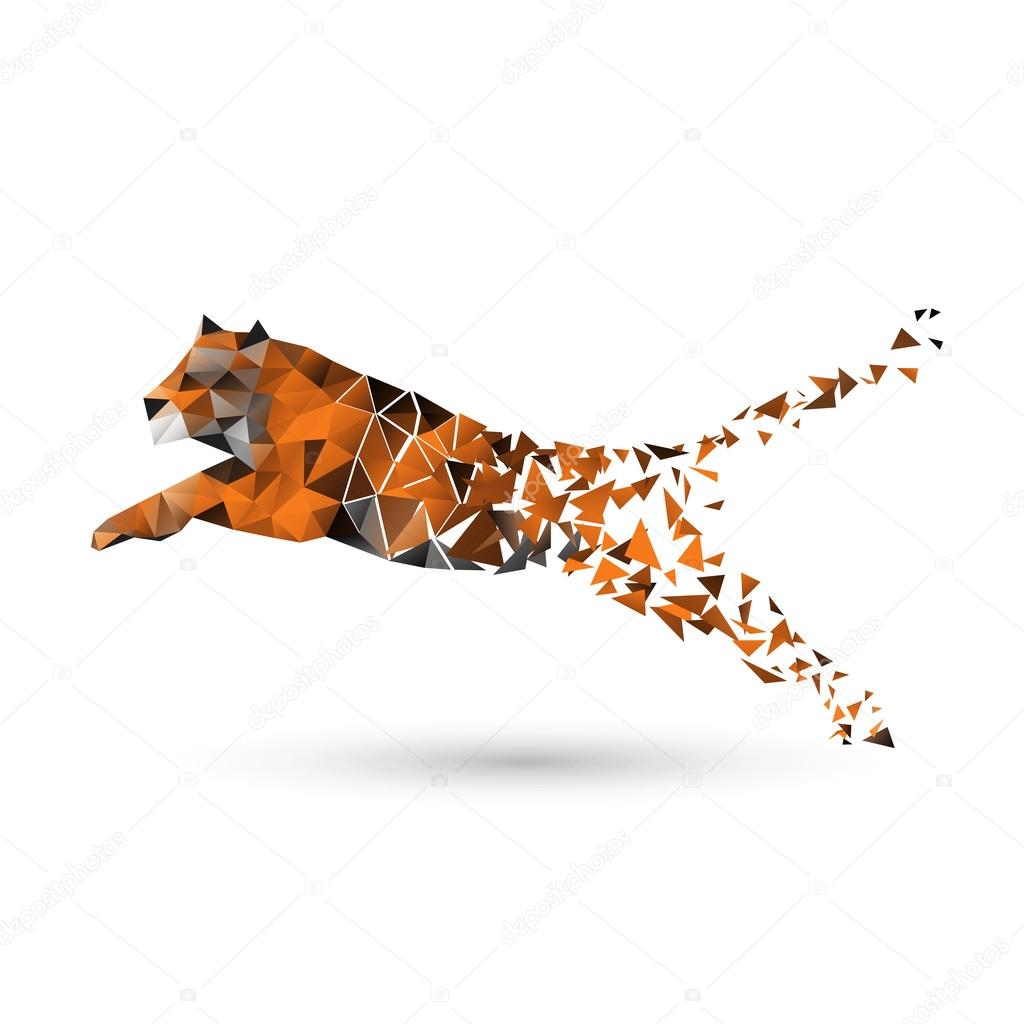 Tiger of polygons