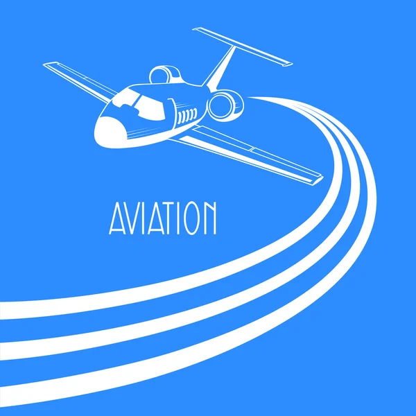 Uçak bırakarak izleme, bir uçak sembolü — Stok Vektör