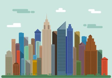 Şehir manzarası. Şehir Panoraması.