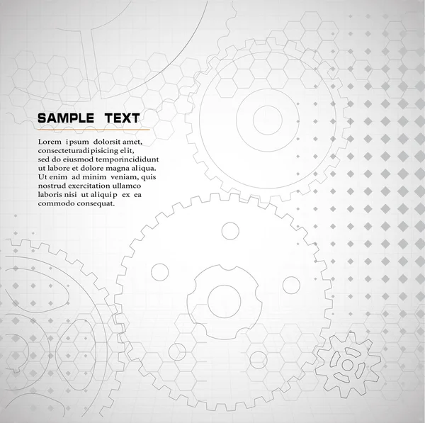 Dibujo técnico .background de engranajes — Archivo Imágenes Vectoriales