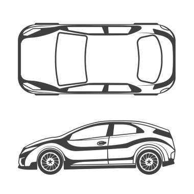 Döngüsü Turizm. İnsanlar şehrin karşı. vektör çizim
