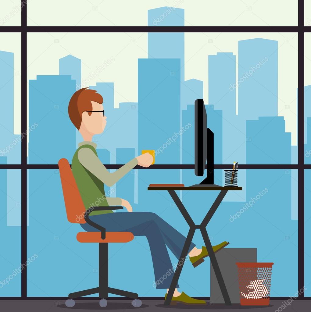 Office Worker Illustration Stock Vector C Matc 89161808