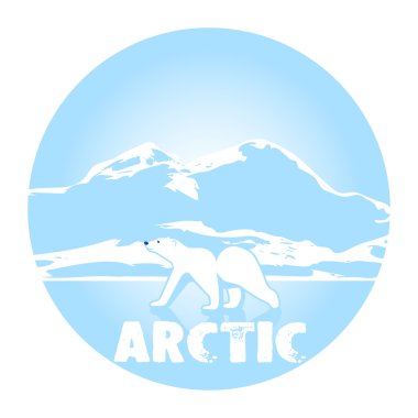 Kutup ayısı ICES bir sembolü Arctic karşı