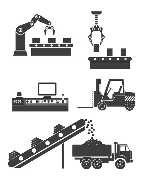 Konveyör simgeler üretim hatları