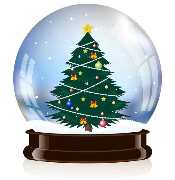 Christmas speelgoed sneeuw globe — Stockvector