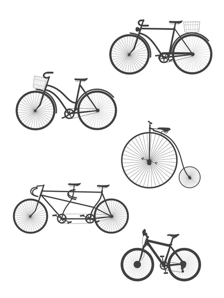 Set of bicycles — Stock Vector