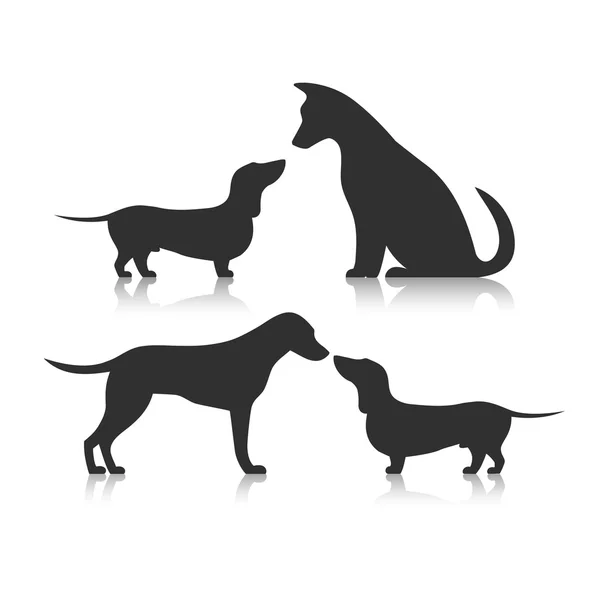 Icon friendship animals — Stock Vector