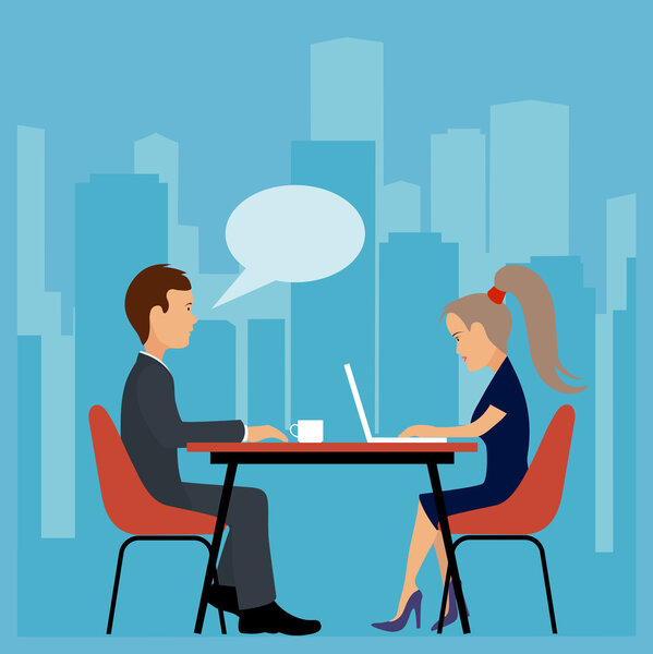 Бизнес-встреча в кафе