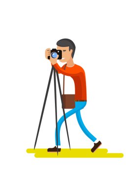 Meslek fotoğrafçı illüstrasyon