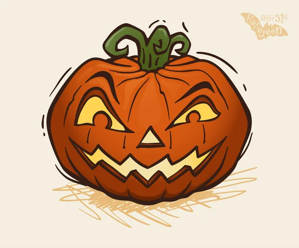 Ilustración vectorial de calabaza de Halloween — Vector de stock