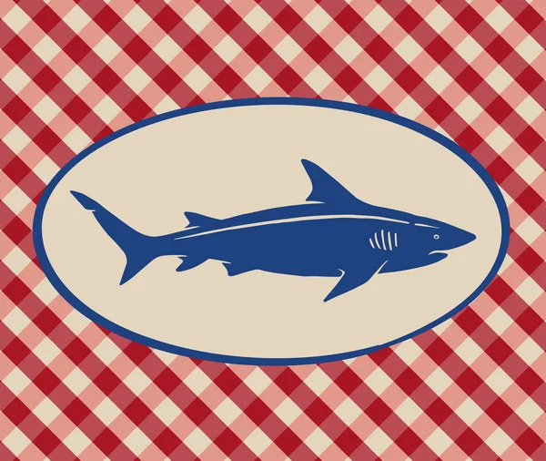 Ilustração vintage de tubarão —  Vetores de Stock