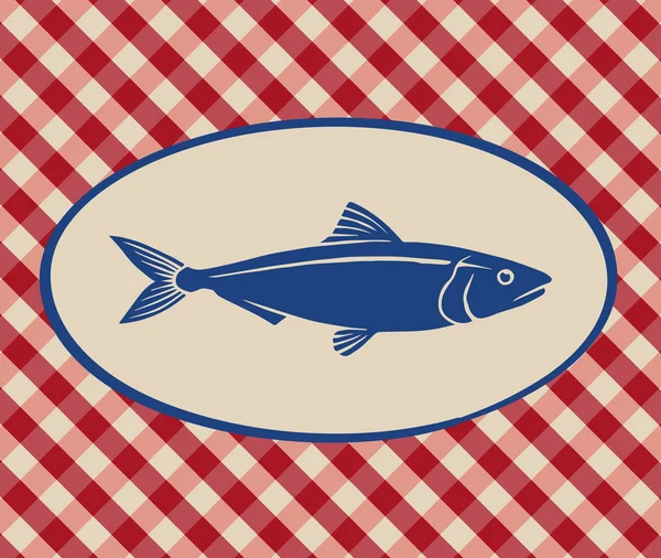 Illustrazione vintage di sardine — Vettoriale Stock