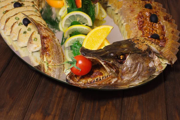 Pescado relleno, lucio — Foto de Stock