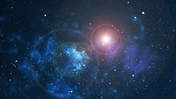 Abstraction space background for design. Mystical light