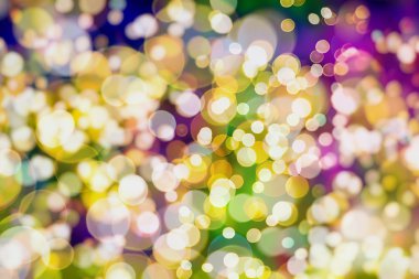 Festival arka plan. Glitter vintage ışıklar arka ışıklı defocused.