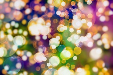 Festival arka plan. Glitter vintage ışıklar arka ışıklı defocused.