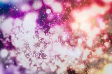 Parlak ışık saçan Noel dekoru. Noel Zamanı Sihirli Kış.