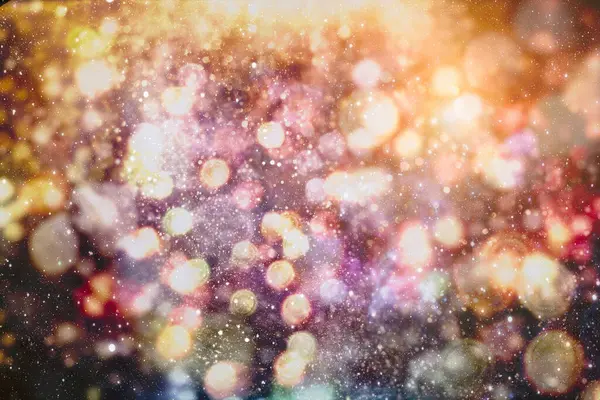 Decorazione Natalizia Con Luci Bokeh Luminose Inverno Magico Natale — Foto Stock