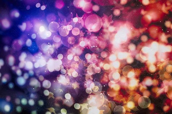 Luzes Natal Férias Ouro Ano Novo Abstrato Glitter Desfocado Fundo — Fotografia de Stock