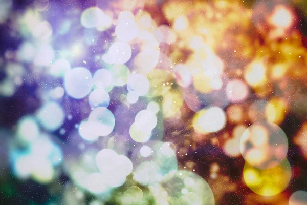 Luzes Natal Férias Ouro Ano Novo Abstrato Glitter Desfocado Fundo — Fotografia de Stock