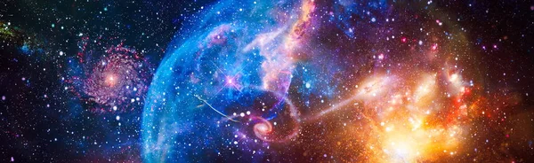 Une Galaxie Incroyablement Belle Dans Espace Des Milliards Galaxies Dans — Photo