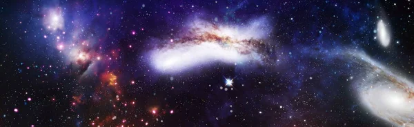 Nebel Und Galaxien All Weltraum Viele Lichtjahre Von Der Erde — Stockfoto