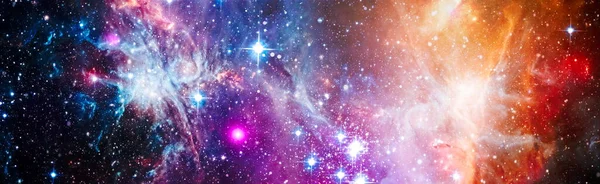 自由空間にある惑星と銀河の星 明るい星の星雲 遠くの銀河 抽象的なイメージ Nasaによって提供されたこの画像の要素 — ストック写真
