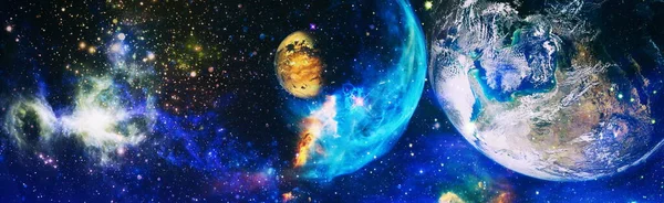 Spiralgalaxie Weltraum Sterne Eines Planeten Und Einer Galaxie Einem Freien — Stockfoto