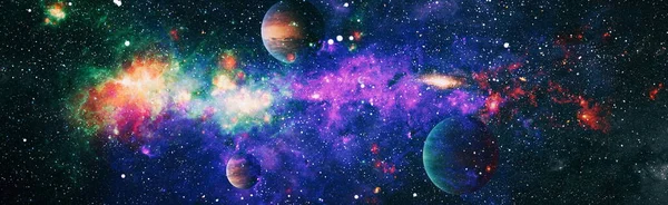 Kosmiczne Tło Mgławicami Gwiazdami Elementy Obrazu Dostarczone Przez Nasa — Zdjęcie stockowe