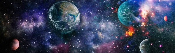 Планета Земля Тёмном Космосе Вид Землю Луны Элементы Этого Изображения — стоковое фото