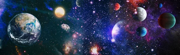 Земля Космоса Земной Шар Звездами Туманным Фоном Земля Галактика Солнце — стоковое фото