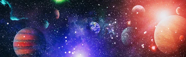Земля Космоса Земной Шар Звездами Туманным Фоном Земля Галактика Солнце — стоковое фото