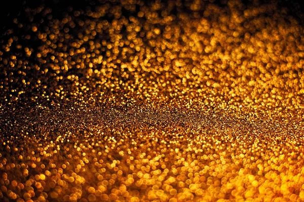 Defokussiert Hintergrund Abstrakter Glitzerlichter Blau Gold Und Schwarz — Stockfoto