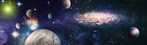 Nebel Und Galaxien Weltraum Schönheit Des Endlosen Kosmos Science Fiction — Stockfoto