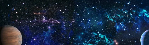 Νεφέλωμα Και Γαλαξίες Στο Βαθύ Διάστημα Ομορφιά Του Απέραντου Σύμπαντος — Φωτογραφία Αρχείου