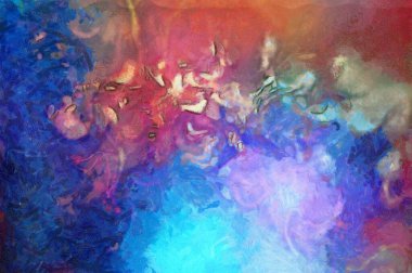 Suluboya. Altın tozu eklenmiş çok güzel mavi boya.