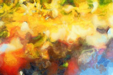 Suluboya. Altın tozu eklenmiş çok güzel mavi boya.