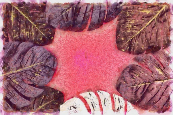 Концепція Природи Змішування Акрилових Фарб Сучасне Мистецтво Барвистий Весняний Квітковий — стокове фото