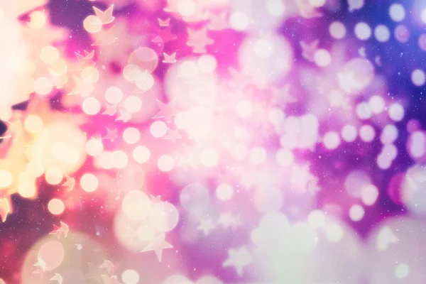 Abstract twinkled lights background with bokeh defocused white lights. Valentines Day, Party, Christmas background.