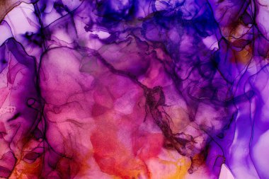 Gökyüzü rengi, Beyaz ve Altın Çizgiler. Donuk Arka plan Noktaları. Akrilik boyaları karıştırıyorum. Modern sanat. Mermer dokusu. Alkol mürekkep renkleri yarı saydam