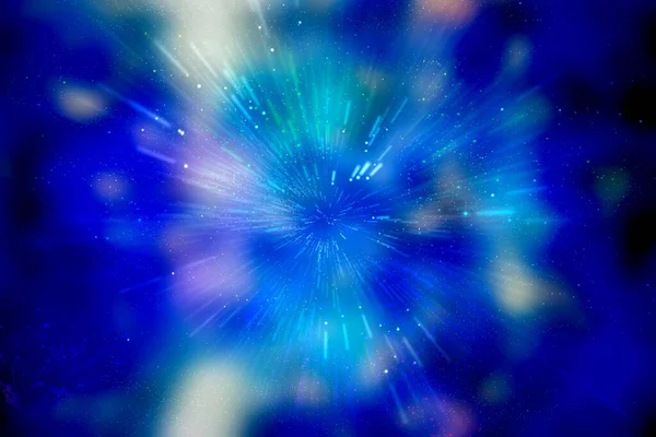 Traveling through star fields in galaxy space as a supernova colorful light glowing.Space Nebula blue background moving motion graphic with stars space rotation nebula