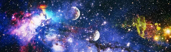 Mystical beautiful space. Unforgettable diverse space background Elements of this image furnished by NASA