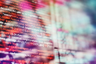 Yazılım geliştirici programlama kodu. Soyut bilgisayar betik kodu.