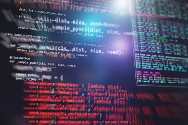 Yenilikçi başlangıç projesi. Web sitesi programlama kodu. IT işi.