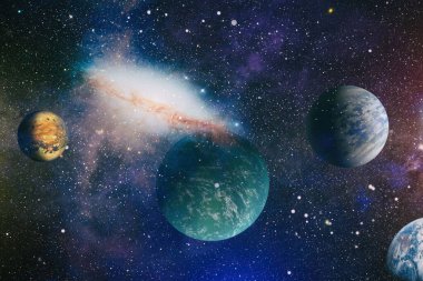 Yıldız tozu ve nebula alanı. Galaksi yaratıcı geçmişi. Bu görüntünün elementleri NASA tarafından desteklenmektedir.