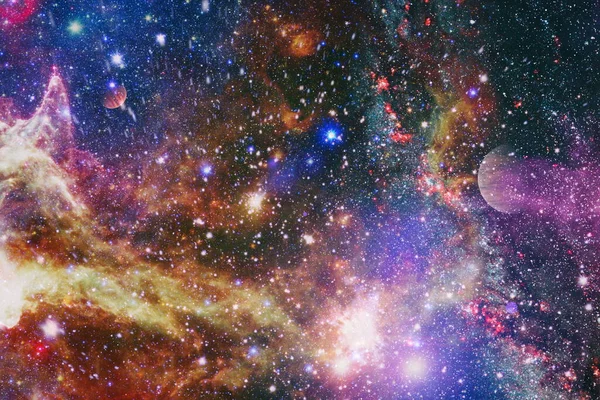 Sfondo Spaziale Con Nebulosa Rossa Stelle Elementi Questa Immagine Forniti — Foto Stock