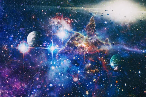 Nebula Open Cluster Stars Universe Elements Image Furnished Nasa —  Fotos de Stock