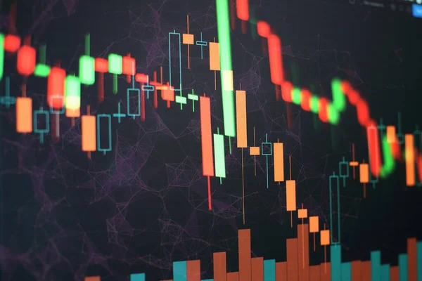 Economic graph with diagrams on the stock market, for business and financial concepts and reports