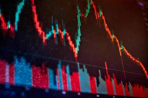 Finansal Istatistikleri Analiz Etmek Pazar Verilerini Analiz Etmek Için Ayarlanmış — Stok fotoğraf