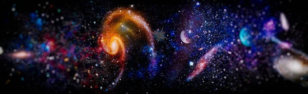 Nébuleuse Galaxies Dans Espace Espace Nombreuses Années Lumière Loin Terre — Photo